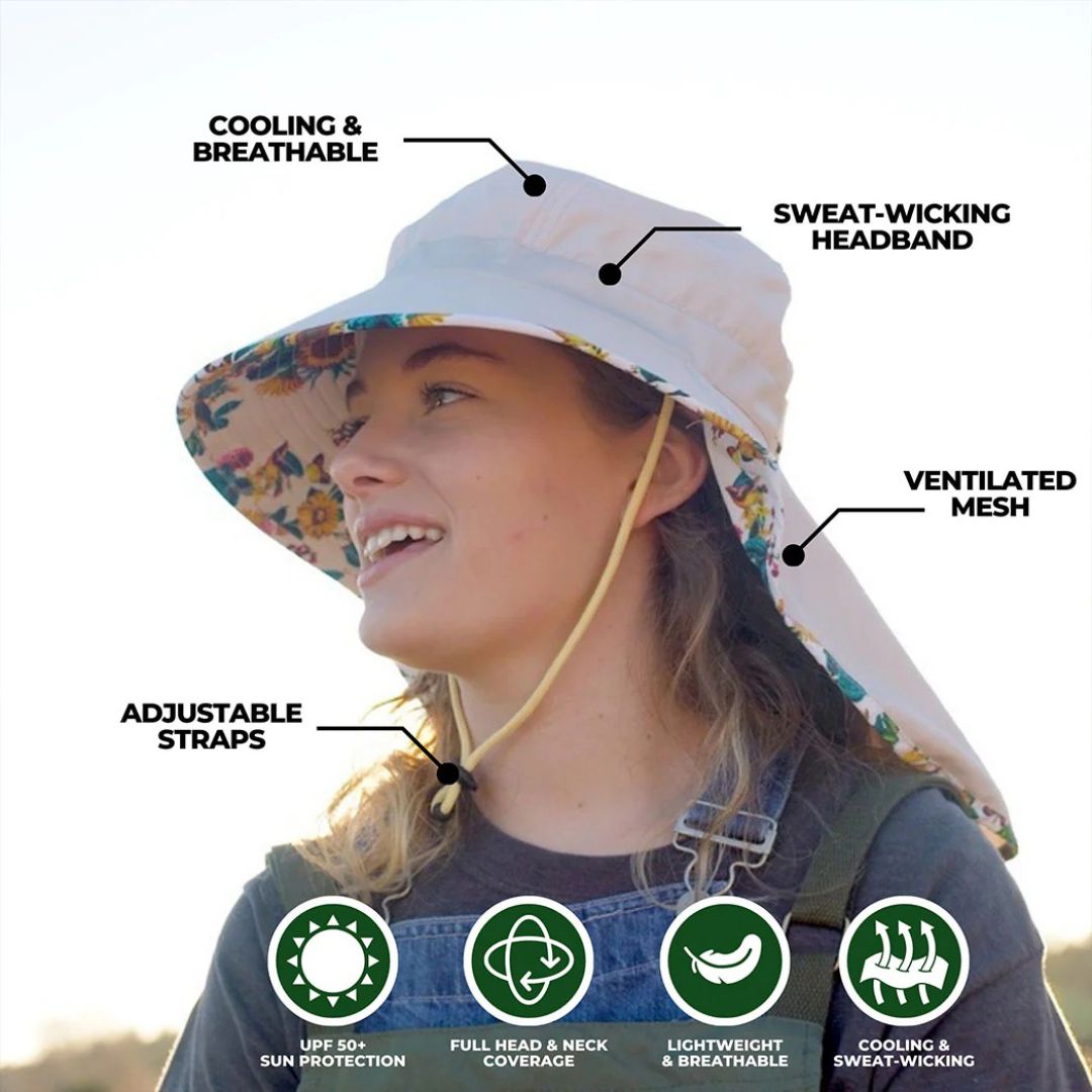 Sun Hat – Farmers Defense – Green Brush Camo
